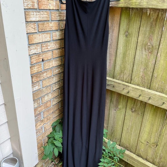 Ralph Lauren Black Side Slit Gathered Forman Dress - Picture 3 of 3